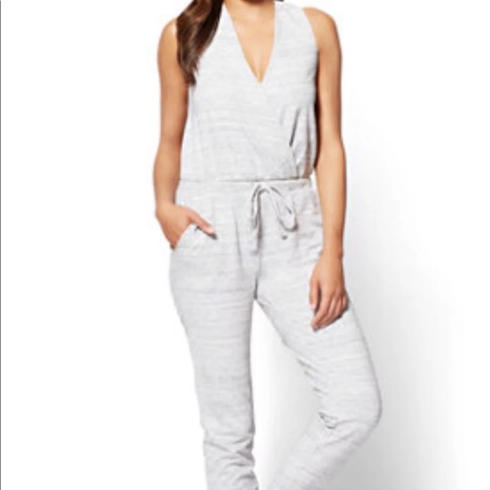 French Terry Gray Jumpsuit Size Large